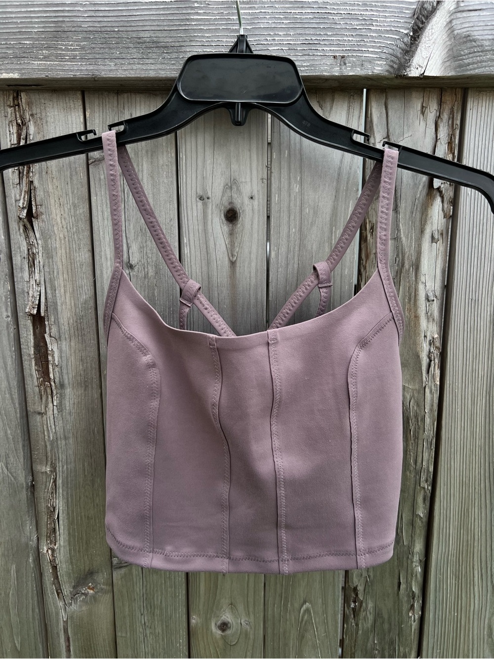 Free People Back On Track Mauve Cropped Cami Bustier Corset Tank Top